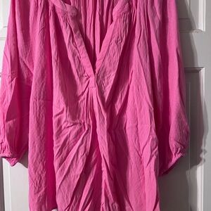 Crown & Ivy Vibrant Pink Blouse